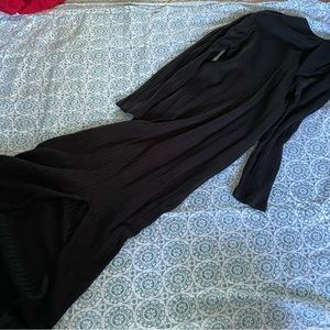 Black maxi dress thick material
